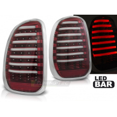 Mini R60 Countryman 2010-14 zadní lampy red white LED BAR