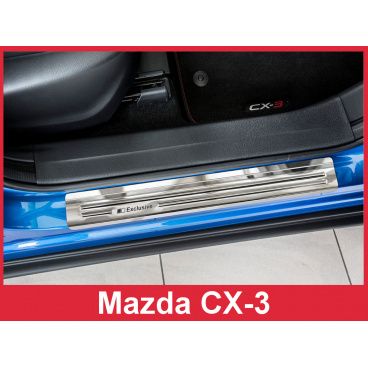 Nerez ochranné lišty prahu dveří 4ks Mazda CX-3 2015-16