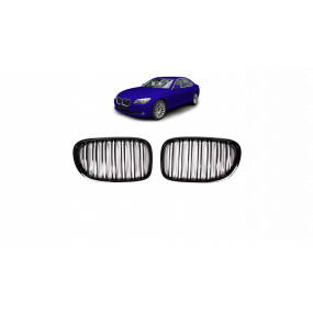 Gril BMW 7 F01 F02 F03 F04 dvojité žebro Lesklá černá