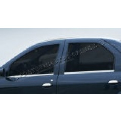 Dacia Logan - nerez chrom spodní okenní lišty OMSA LINE