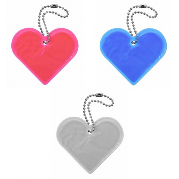 Přívěšek reflexní Srdce - různé barvy