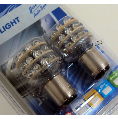 24 LED žárovky BAY 15D 2-vláknové do zadních světel červené 2 ks