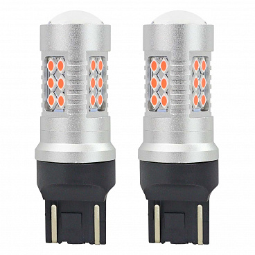 Žárovky T20 24 SMD CAN BUS (s odporem) červená 5600K - 2 ks