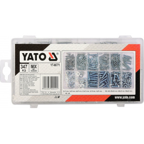 Vruty samořezné, šrouby, matice a podložky sada 347 ks