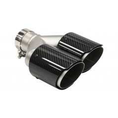 Koncovka Tlumiče 89mmx2 vstup 57mm Pravá Carbon Gloss