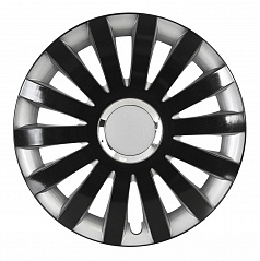 Poklice na auto SAIL 15" palců černo-stříbrná
