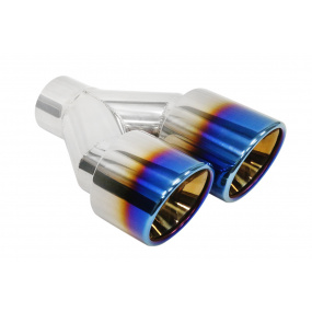 Koncovka Tlumiče 89mmx2 vstup 60mm Leštěná Burn Levá