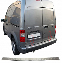 Nerez leštěný kryt horní hrany zadního nárazníku Ford Transit Connect I / Tourneo Connect I 2003-13