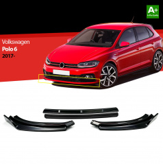 Spoiler pod přední nárazník VW Polo 2017+ černý lesklý