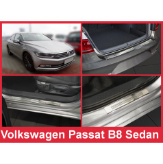 Nerez kryt- sestava-ochrana prahu zadního nárazníku+ochranné lišty prahu dveří VW Passat B8 sedan 2014-16