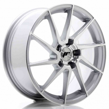 JR Wheels JR36 18x8 ET35 5x120 Stříbrná kartáčovaná čelní strana