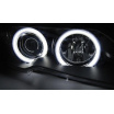 BMW E46 04.2003-06 Coupe, Cabrio přední čirá světla Angel Eyes CCFL Xenon black