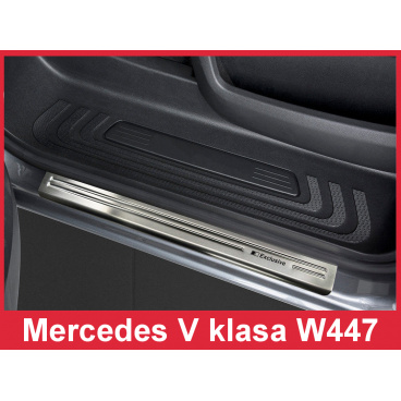 Nerez ochranné lišty prahu dveří 2ks Mercedes V W447 2014-19