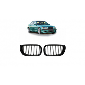 Gril BMW 3 E46 Facelift Compact jednotlivé lamely Lesklá černá