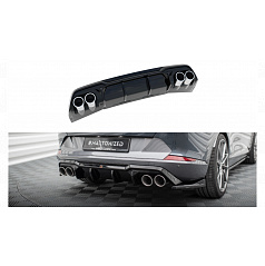 Nástavec nárazníku Cupra Formentor zadní v.3 + atrapa výfuku Gloss Black stříbrná