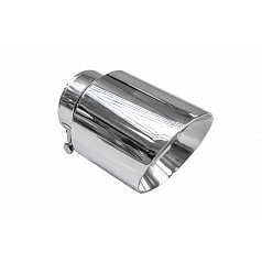 Koncovka tlumiče 114mm vstup 76mm Leštěná