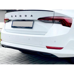 Škoda Octavia 4 2020+ koncovky výfuku se středovou lištou, černé lesklé
