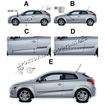 Boční ochranné lišty dveří - Mazda 6 Combi, 2013 -