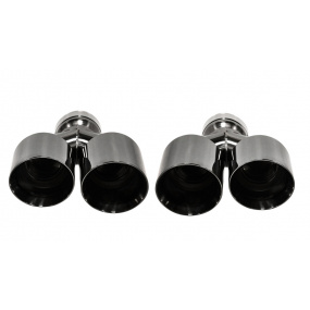 Koncovka Tlumiče 101mmx2 vstup 76mm Black Chrome Sada