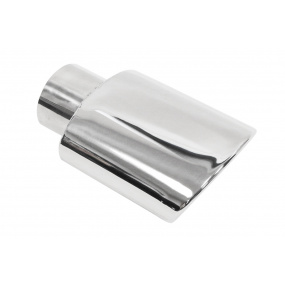 Koncovka tlumiče 120x75mm vstup 63mm Leštěná