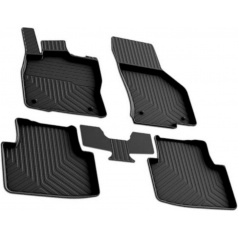 Gumový set 4D přesných autokoberců Škoda Kamiq včetně krytu zadní střední části