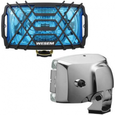 Přídavné dálkové světlo hranaté velké chrom/blue Přídavné dálkové světlo hranaté velké chrom/blue