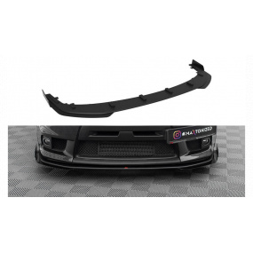 Splitter Mitsubishi Lancer EVO X Przód Street Pro Black-Red + Gloss Flaps