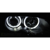 BMW E46 04.1999-03.2003 Coupe / Cabrio přední čirá světla Angel Eyes LED black