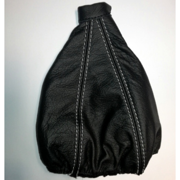 Manžeta řadící páky z pravé kůže černá (zdvojený šedý šev) Manžeta řadící páky z pravé kůže černá (zdvojený šedý šev)