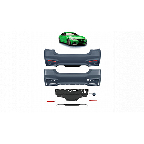 Nárazník BMW 4 F32 F33 F36 Zadní s difuzorem Nárazník BMW 4 F32 F33 F36 Zadní s difuzorem