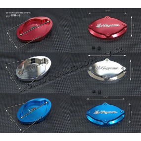 LEŠTĚNÝ HLINÍKOVÝ UZÁVĚR CHLADIČE HAYAME ČERVENÝ, MODRÝ, CHROM