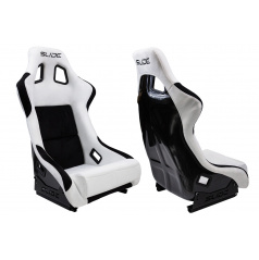 Sportovní křeslo SLIDE KS2 Premium Bílá & Černá Velur Carbon Glitter