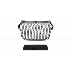 Gril Audi A1 8X Stříbrný & Lesklý Černý