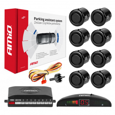 Sada parkovacích senzorů LED 8 čidel černé "GOLD" 18 mm Sada parkovacích senzorů LED 8 čidel černé "GOLD" 18 mm