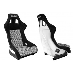 Sportovní skořepina SLIDE KS2 Premium Black & Logo Pattern Velur White Glitter