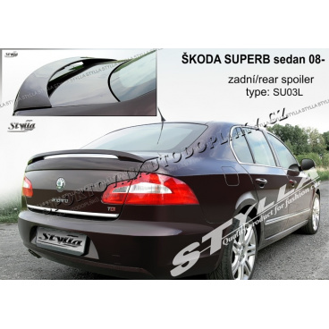 Škoda Superb sedan 2008- zadní spoiler (EU homologace)
