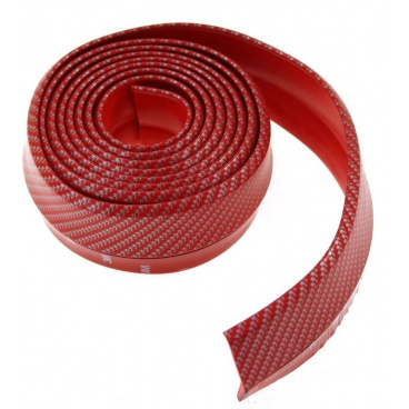 Univerzální spodní pružný  lip s podlepením červený  karbon vzor