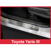 Nerez kryt- sestava-ochrana prahu zadního nárazníku+ochranné lišty prahu dveří Toyota Yaris III 2014-16