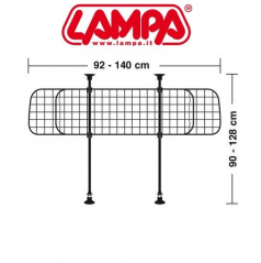 Polohovatelná mříž - bariéra  do auta