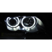 BMW E46 05.1998-08.2001 Limousine / Touring přední čirá světla Angel Eyes LED black