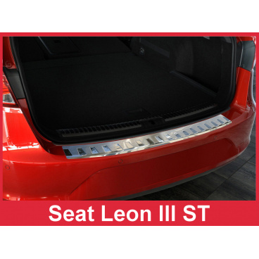 Nerez kryt- ochrana prahu zadního nárazníku Seat Leon III 5F ST 2013-16