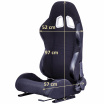 Sportovní polohovatelná sedačka Race Sport látková černá