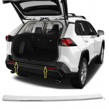 Nerez broušený kryt hrany zadního nárazníku Toyota RAV4 2018-2023