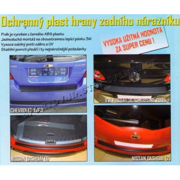 OCHRANNÝ PLAST HRANY ZADNÍHO NÁRAZNÍKU VW PASSAT 3C VARIAN, COMBI 2005+