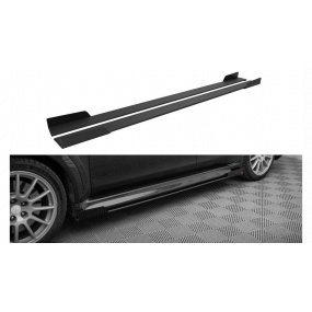 Dokładka Mitsubishi Lancer EVO X Progi Street Pro Black-Red + Gloss Flaps