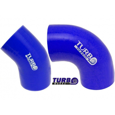 TURBOWORKS silikonové koleno 45°a 90° modré