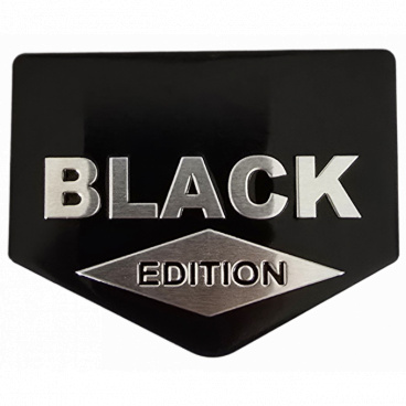 Samolepící kovový znak BLACK EDITION 80X62 mm