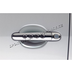Kryty pod kliky dveří - malé, sada 2 ks, ABS - design matný chrom, Roomster • Citigo
