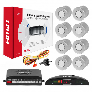 Sada parkovacích senzorů LED 8 senzorů stříbrné 