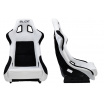 Sportovní křeslo SLIDE KS2 Premium Bílá & Černá Velur Carbon Glitter